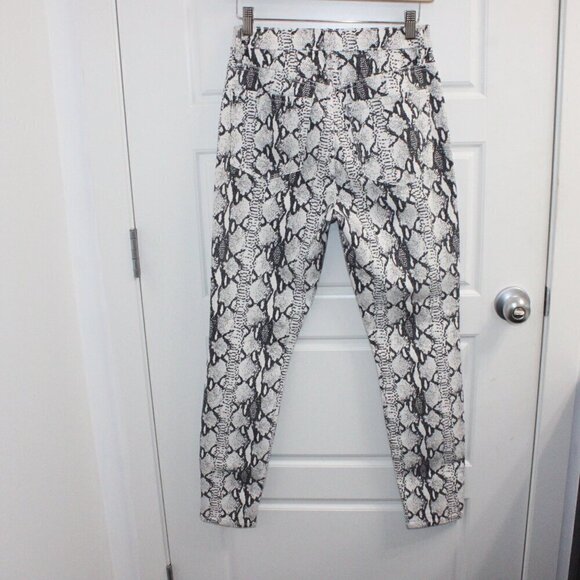 Frame Jeans Womens 26 Ali High Rise Cigarette Skinny Snake Print Gray White - Picture 4 of 4